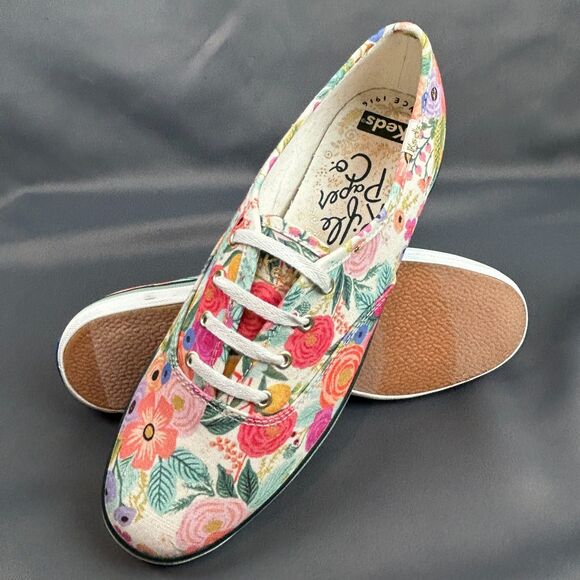 Keds Rifle Paper Company Floral Classic Lace Up Sneakers Shoes 8.5 NEW - Picture 10 of 16